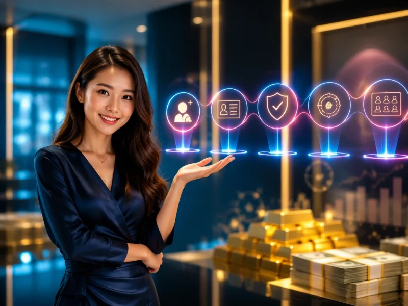 Sơ đồ minh họa 5 bước tham gia dạng dòng chảy các nút sáng kết nối