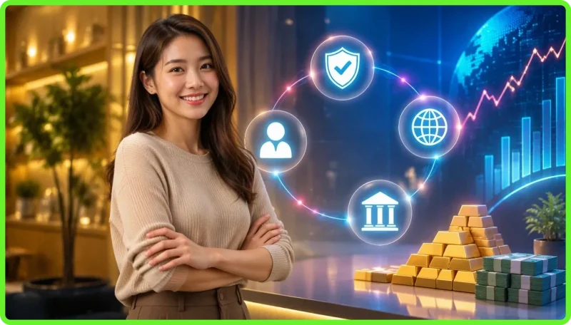 Tổng quan trò chơi xóc đĩa: bát, đĩa và bốn quân vị trên mặt bàn gỗ